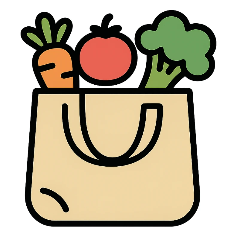 a bag of vegetables sticker