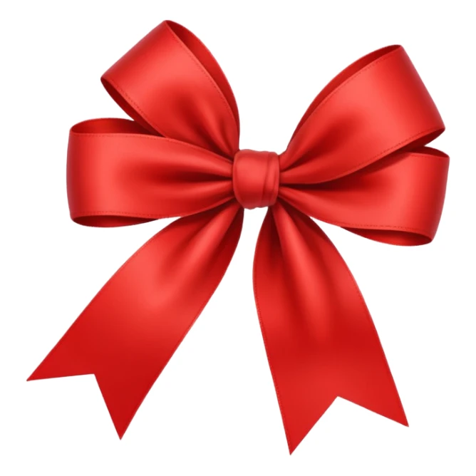 single red ribbon, neatly tied bow, isolated on white background, high detail, soft natural lighting, no text, no watermark --ar 1:1 --v 6
 sticker
