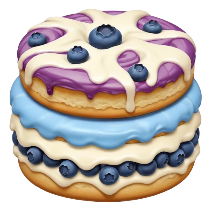 blueberry biscuit with no filling and icing swirl on top sticker