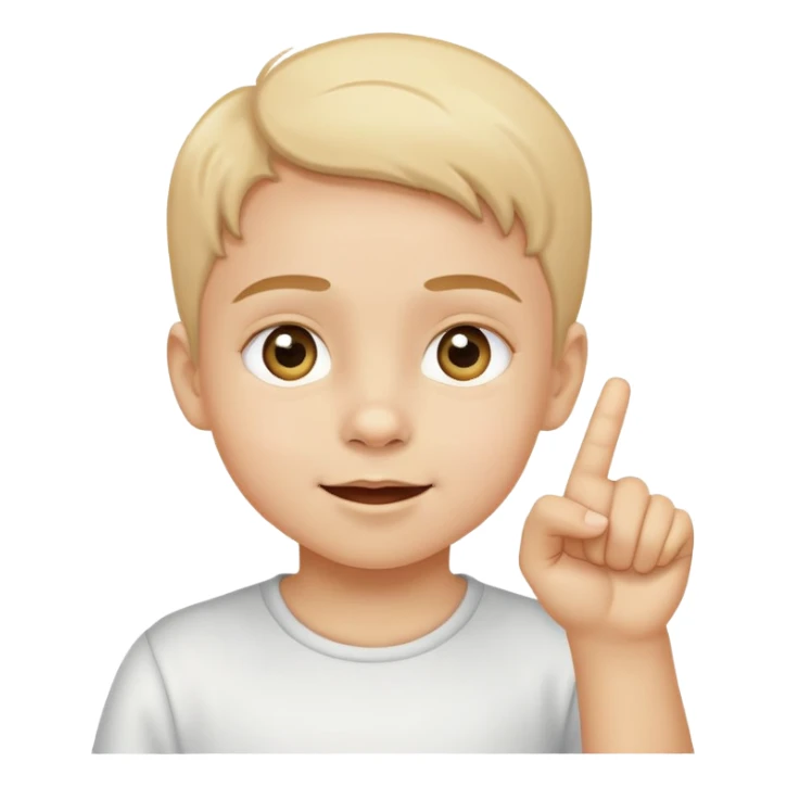 a child pointing to their eyes, cheerful and clear sticker