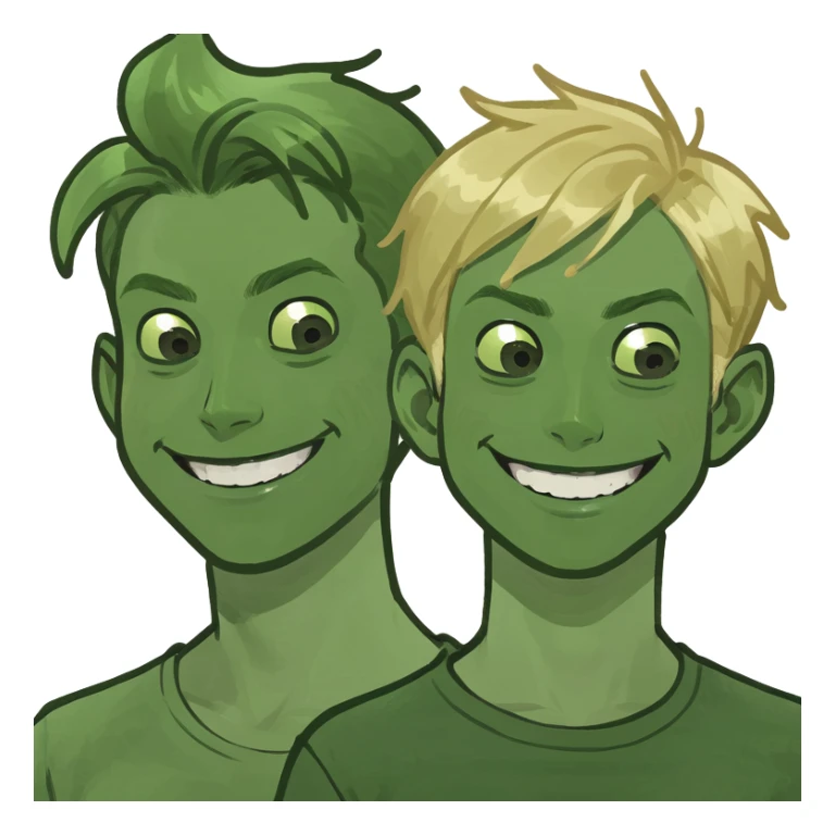 blonde boys in outdoor smiles sticker