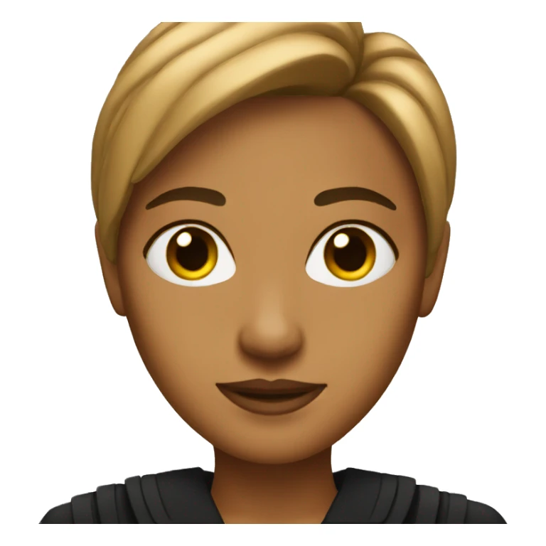 Tan woman with straight hair in judge outfit sticker