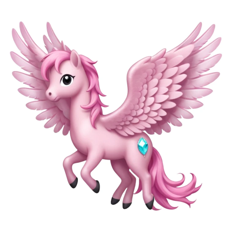 Sparkly, little, soft pink, pony wings no pony only wings. Only left and right wings  sticker