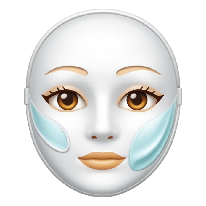 a white skincare beauty mask pack for face, except on the face, just only product sticker