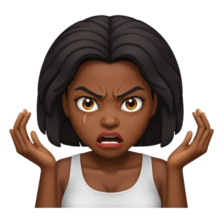 Angry black woman sticker