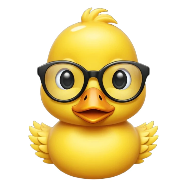 dame un pato amarillo con lentes de sol, lentes negros sticker