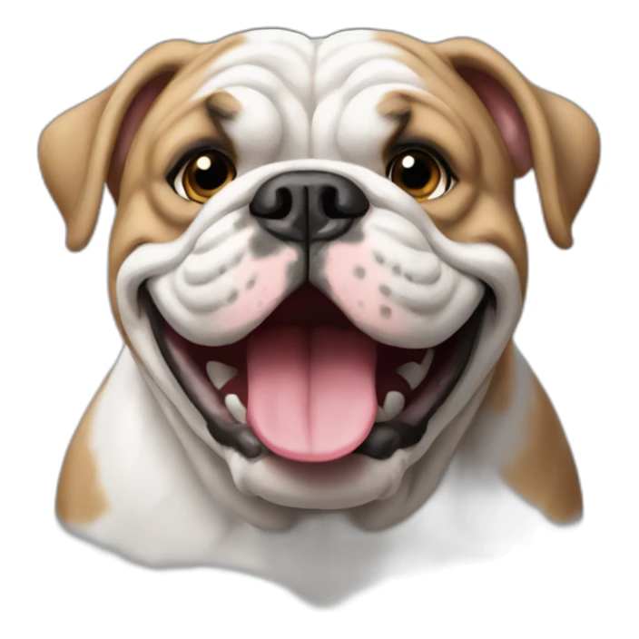 Happy english bulldog sticker