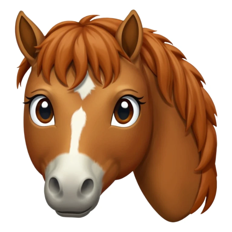 A horse covering her eyes with the hooves sticker