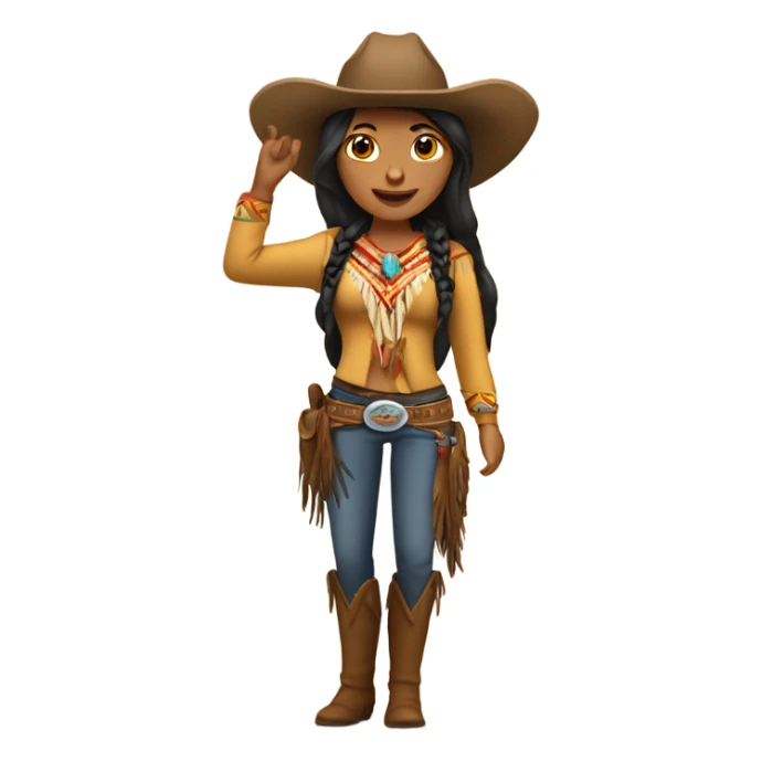 Native American Cowgirl sticker