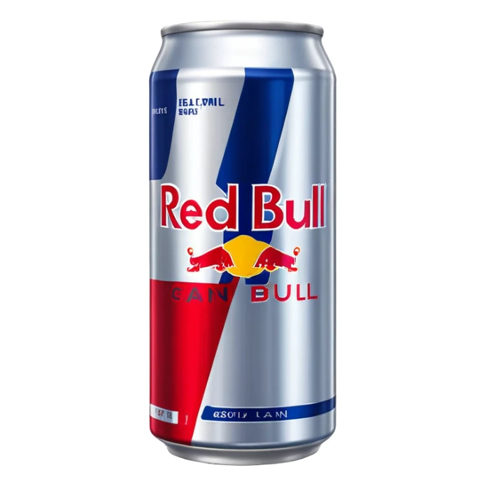 Red Bull can, detailed, vibrant, sharp, clean, high resolution, HD sticker