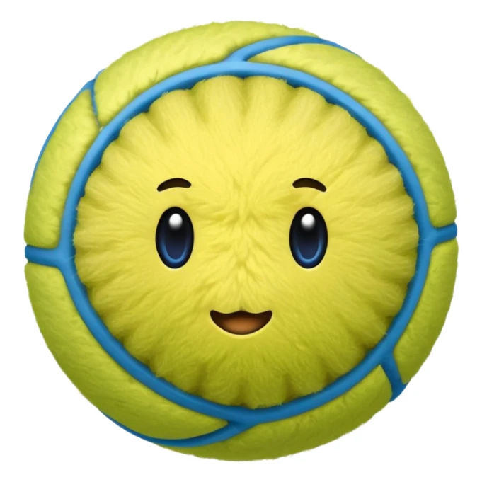 blue tennis ball ball sticker