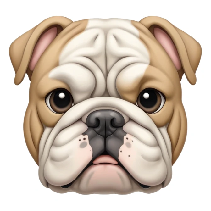 Grey, white, beige fresh bulldog sticker