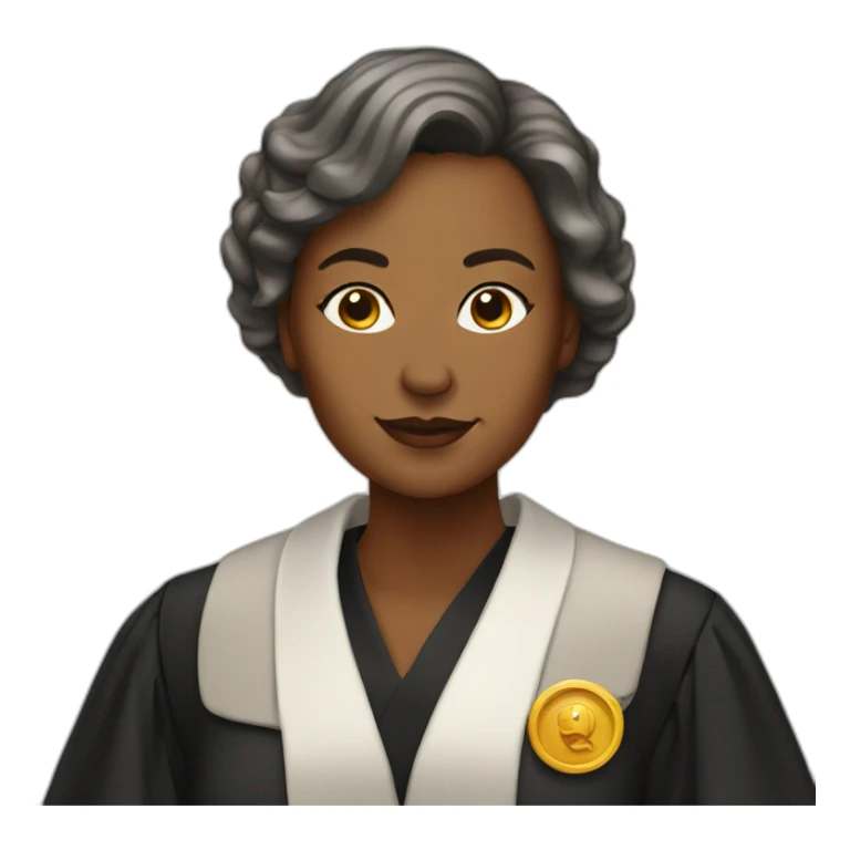 woman lawyer Wearing a robe sticker