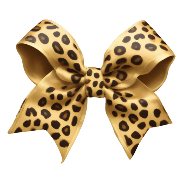 Cheetah print hair bow sticker