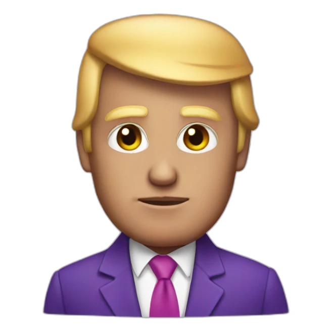 donald trump purple skin sticker