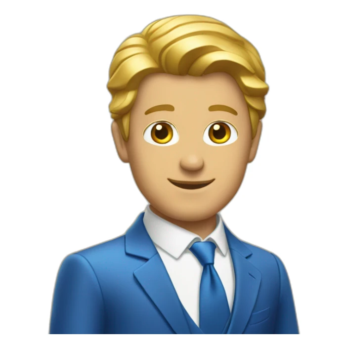 Posh-man-with-blue-suit-offering-goldbar sticker