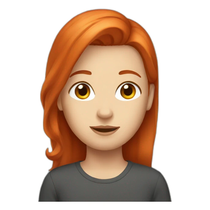 redhead sticker
