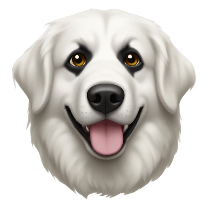 Great Pyrenees with black mask on eyes sticker