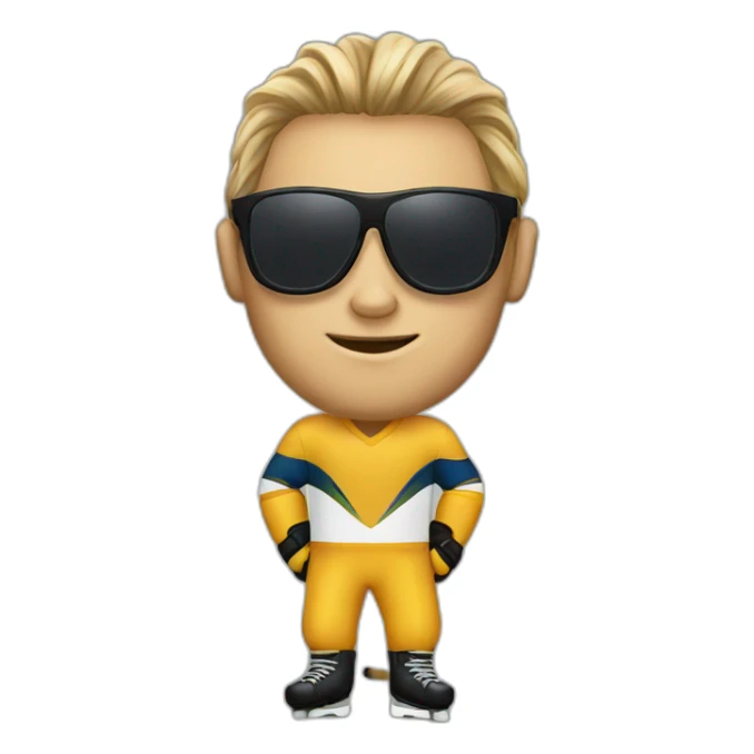 hockey player wearing sunglasses sticker