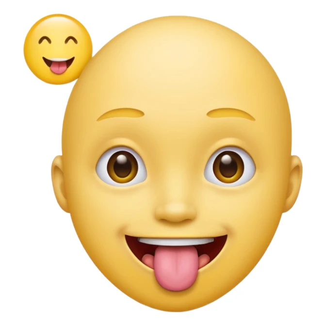 Doing the tongue out trend with the circle head one the normal yellow head sticker