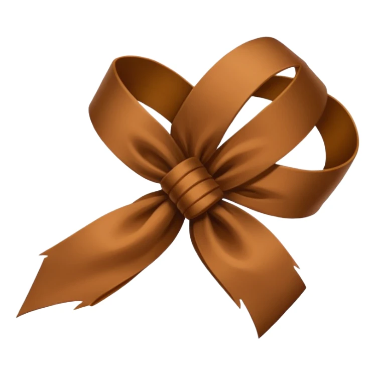 Crie um emoji de laço marrom sticker