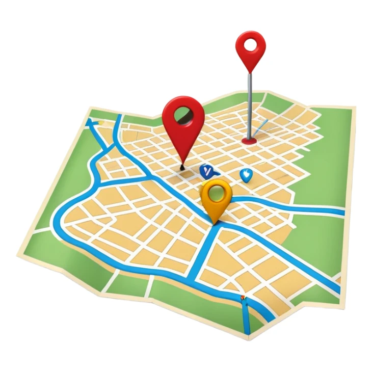 a map of vienna with a pin on it sticker