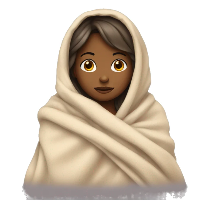 girl wrapped in a blanket sticker