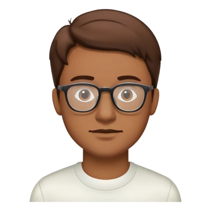 Ugly guy with glasses and brown hair  sticker