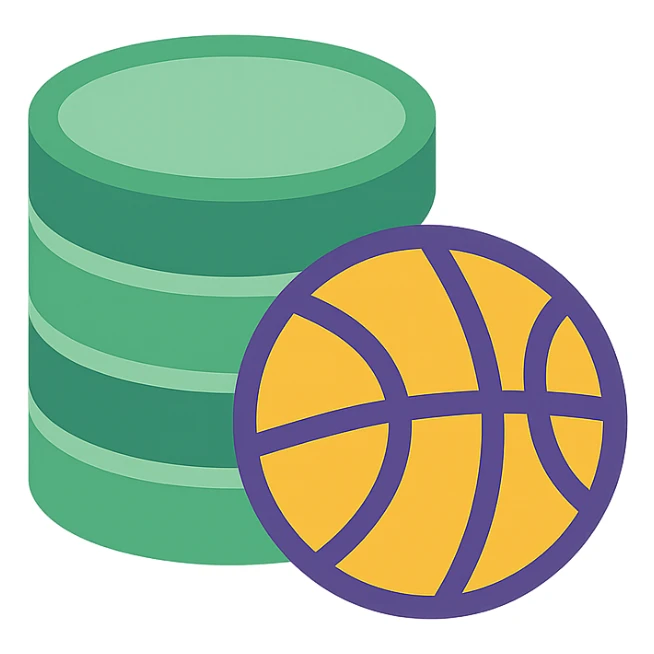 betting logo featuring a stack of poker chips and a sports ball, bold and simple sticker
