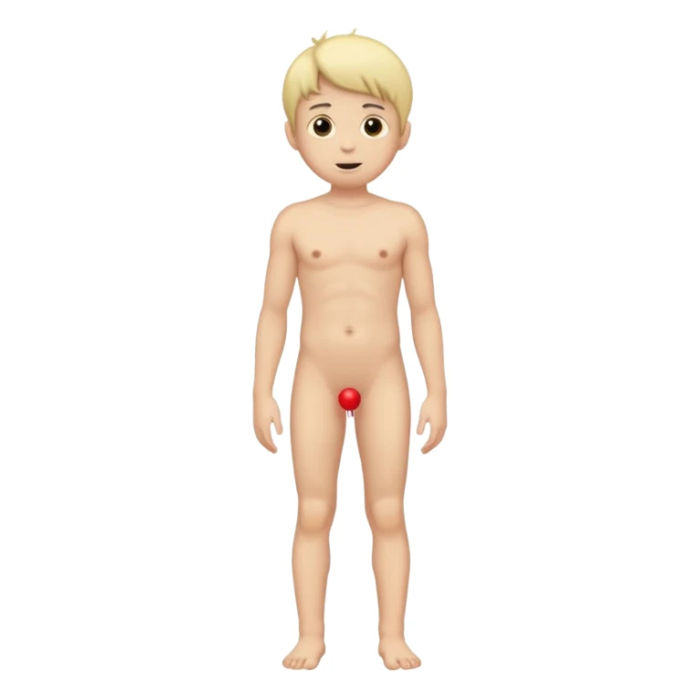 Naked boy full body include balls and penis sticker