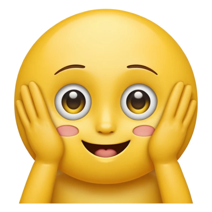 yellow emoticon with Hands covering eyes so can't see sticker