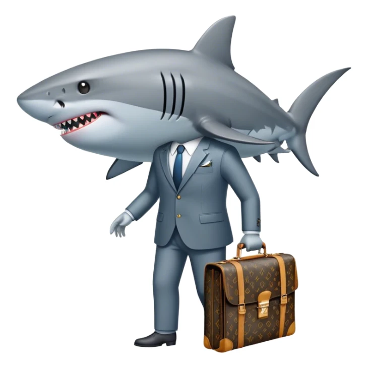 Seize the moment like a shark in Louis Vuitton! 🦈💼 #TwitterAds is your power! sticker