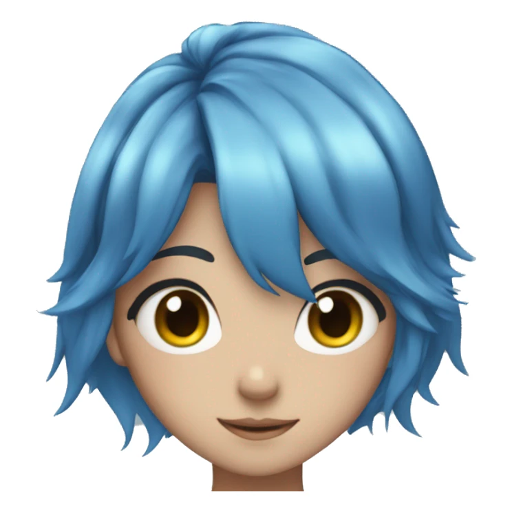 Anime  girl withblue hair sticker