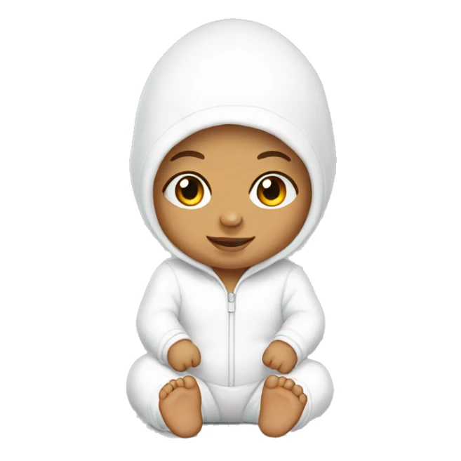 White Baby onesie  sticker