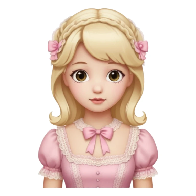 Pink Lolita with blonde hair sticker