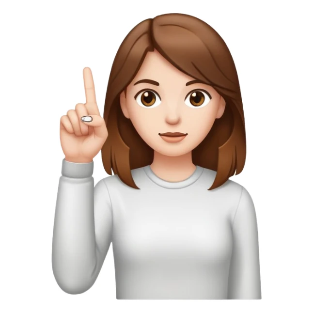 white girl holding up the middle finger  sticker