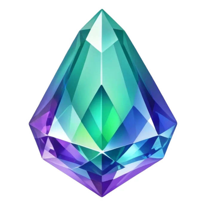 Shiny epic green blue and purple crystal  sticker