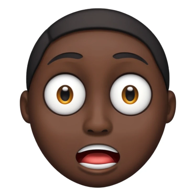 make this emoji 😵 black but the eyes and the mouth should be withe sticker