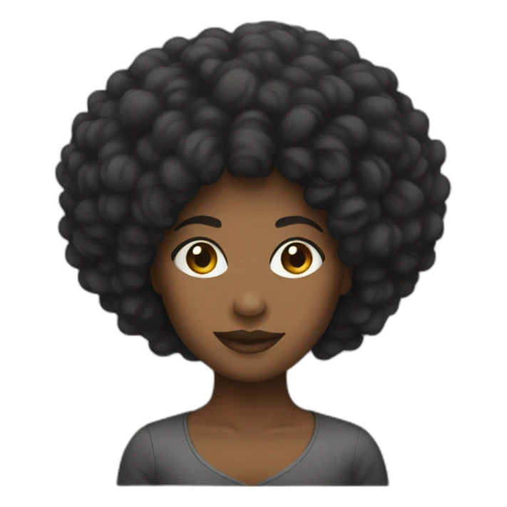 women afro sticker