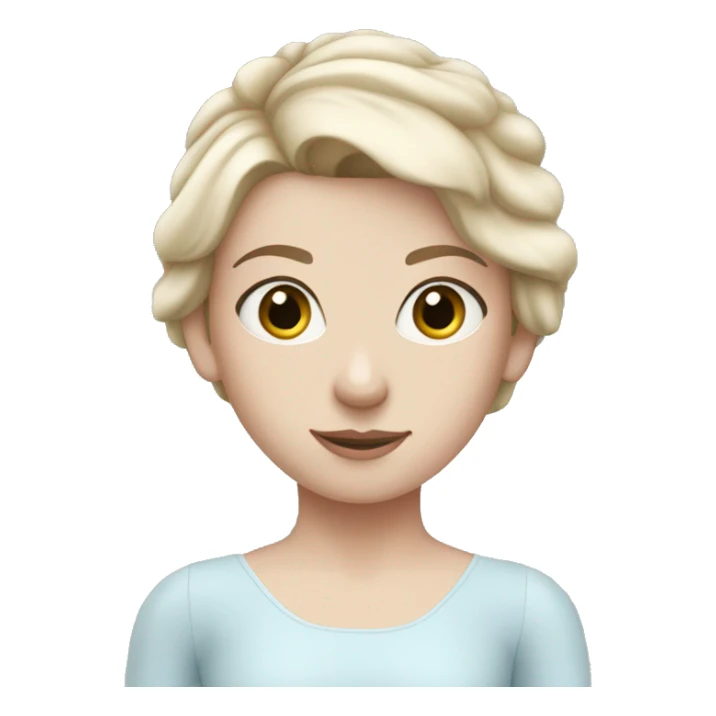 white girl in pale blue ballet clothes sticker