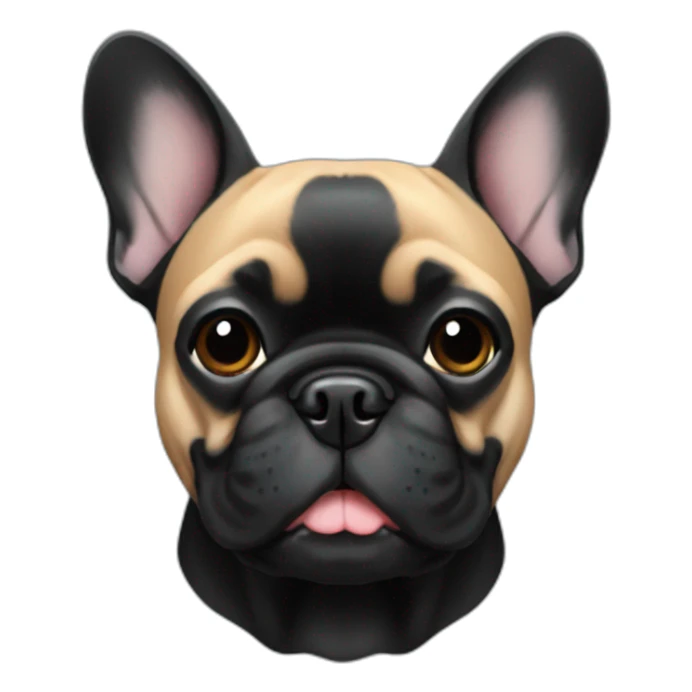 all Black French bulldog sticker