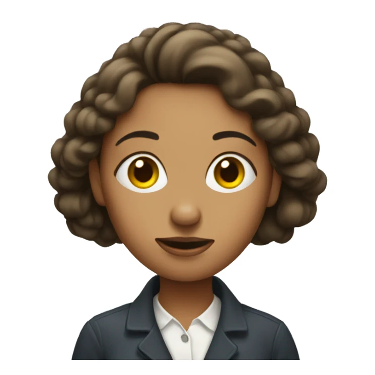 Woman with button eyes  sticker