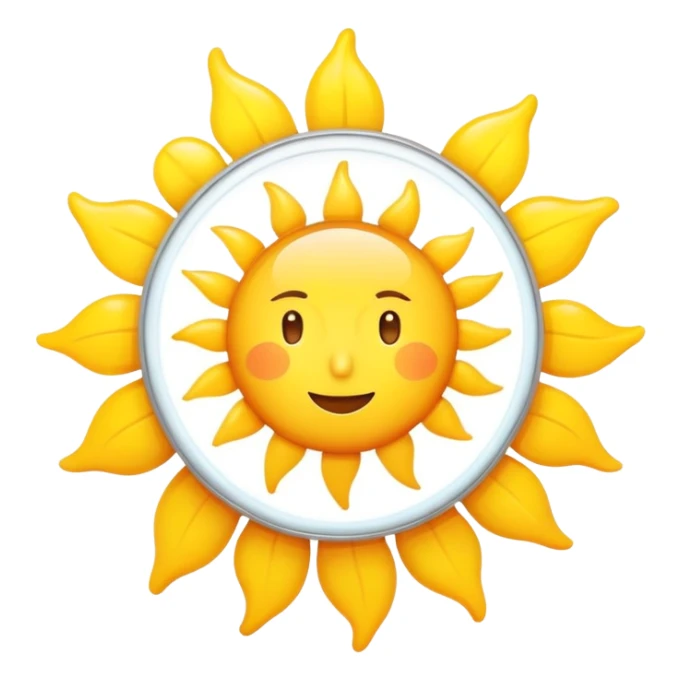 Sun with timer showing 15 minutes, morning sunshine exposure sticker