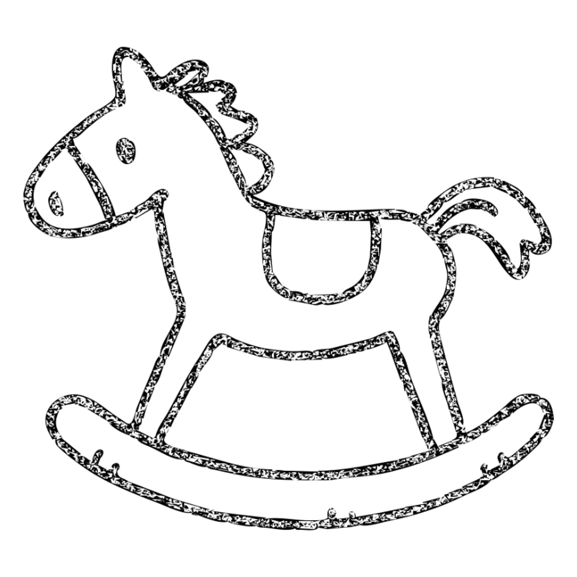 rocking horse icon sticker