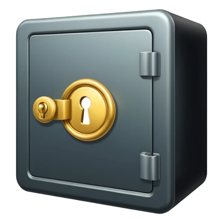 A safe is slightly open and gold is peeking out from inside. sticker