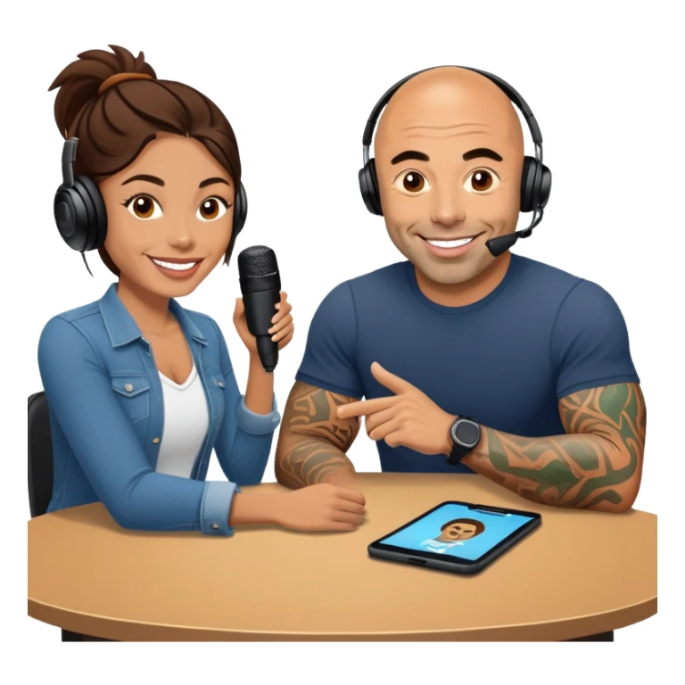 generate realistic detailed joe rogan podcast sticker