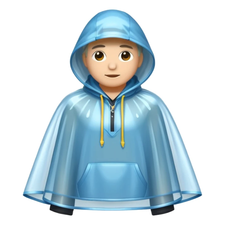 clear rain poncho sticker
