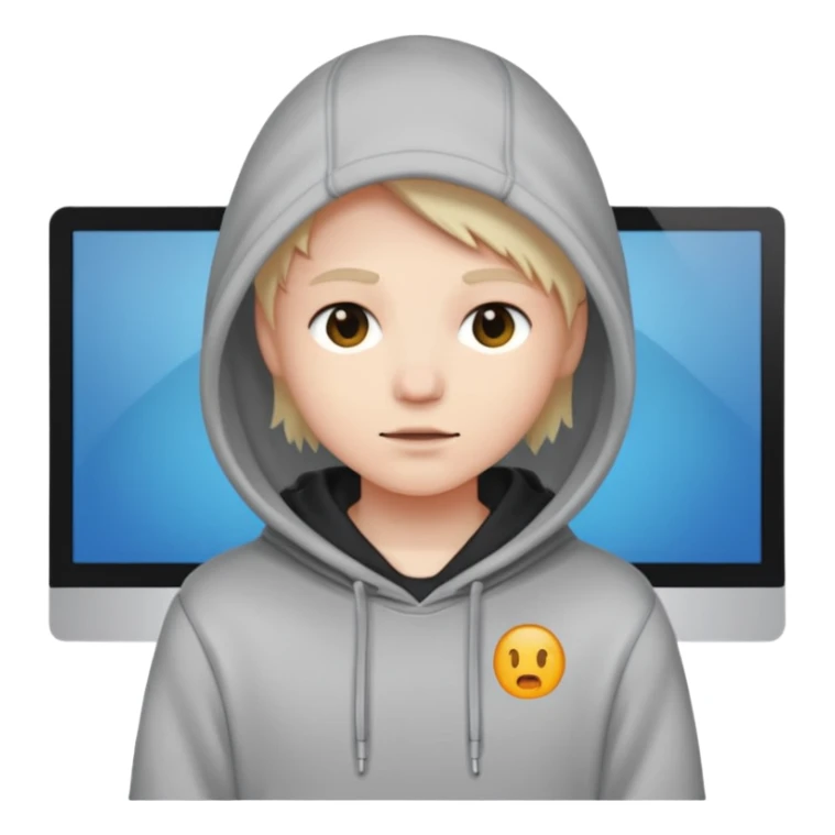 hacker anonimous in front of PC sticker