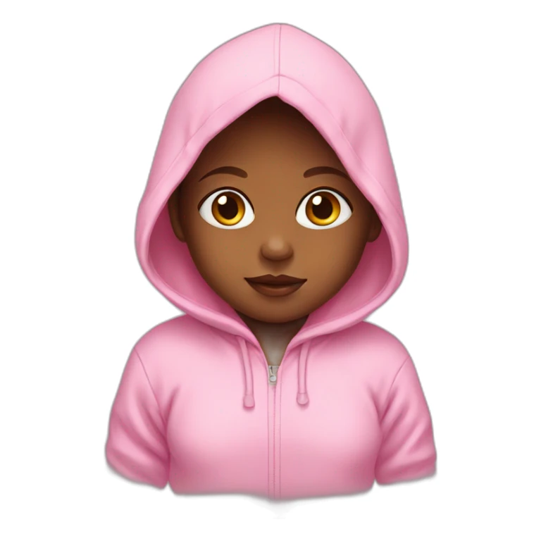 Baby girl wearing a hoodie sticker