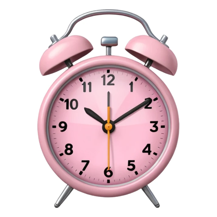 Please make me an alarm clock that will show six o'clock in the morning and make it in the style of ios 18.1 and aesthetic and the color is light pink, not analog but digital sticker